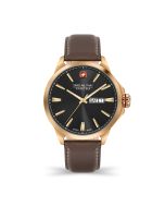 Swiss Military Watch For Men Brown Leather