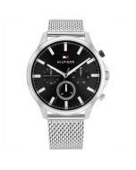 Tommy Hilfiger men Quartz watch steel silver , Black 