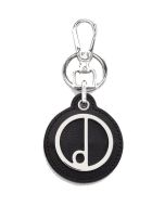 Dunhill Leather logo keyring - Black