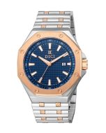 DICI Milano gent Quartz watch steel rose gold , Blue