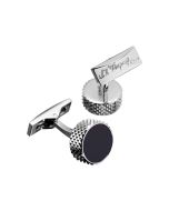S.T. Dupont Cufflink Round Black And Palladium