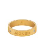 Aigner logo Ring for women , gold size 56