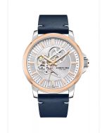 Kenneth Cole Automatic Watch For Men Blue Leather 