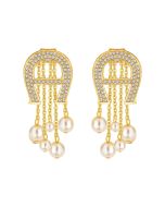 Aigner CAPRI ladies earring steel gold with crystal 