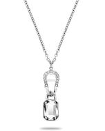 Aigner logo ladies necklace steel silver with crystal
