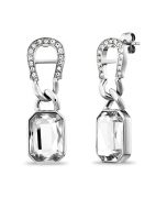 Aigner logo ladies earring steel silver with crystal