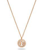 Aigner logo ladies long necklace rose gold 