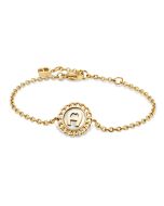 Aigner logo ladies bracelet stainless steel gold 