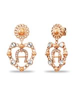 Aigner Heart ladies earring steel rose gold 
