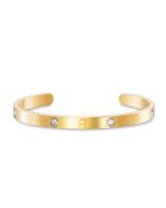 Aigner A Logo bangle for ladies gold with crystal 
