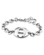 Aigner round A logo bracelet for ladies silver