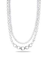 Aigner double ladies necklace steel silver 