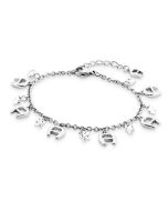 Aigner stars ladies bracelet steel silver with crystal 