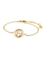 Aigner bracelet for women steel gold with natural pearl 