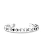 Aigner women bangle with logo steel silver - Crystal