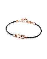 Aigner Women's Bracelet Steel Rose Gold - Leather Black