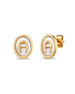 Aigner Women's Earrings – Stainless Steel Gold with Pearls