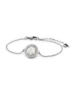Aigner logo ladies bracelet steel silver size 170+35MM