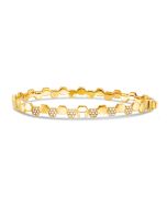 Aigner ladies bangle stainless steel gold - crystal  