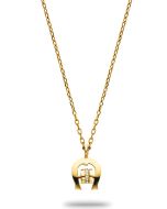 Aigner short necklace with Pendant for ladies steel gold - crystal 