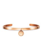 Aigner A .Logo ladies bangle stainless steel rose gold