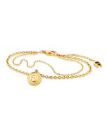 Aigner A .Logo ladies double bracelet stainless steel gold