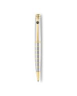 Aigner ballpoint pen for gent steel silver with gold