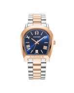 Aigner TERAMO watch for men steel rose gold , Blue