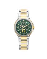 Aigner FERMO watch for men stainless steel gold , Green