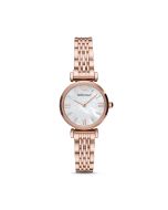 Emporio Armani GIANNI T-BAR watch for women - Rose gold / White