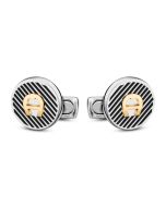 Aigner VERDI cufflink for men steel silver , Gold