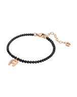 Aigner IDALIA A logo bracelet for women rose gold - black beads