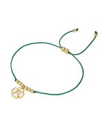 Aigner ROSETTA Thin bracelet for women green leather 