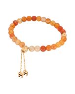 Aigner ADRIO ladies bracelet gold with orange beads
