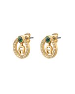 Aigner SIENNA earring for women steel gold with crystal