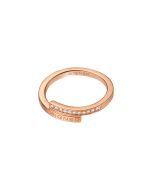 Aigner VIVIA ring for women steel rose gold size 56