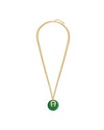 Aigner Avena ladies necklace stainless steel gold , Green