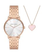 Armani Exchange LOLA ladies watch set with 2 pcs gold