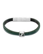 Saint Honore S bracelet for men leather green