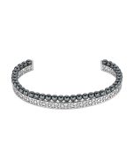 Saint Honore bangle for men steel silver beads 