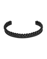 Saint Honore bangle for men steel black beads