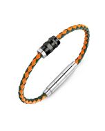 Cerruti 1881 NATTO bracelet for men orange leather 