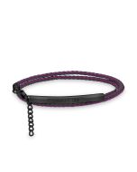 Cerruti 1881 GATE bracelet for men burgundy leather 