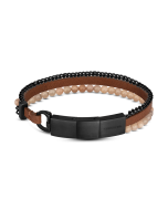 Cerruti 1881 MEDUSA bracelet for men brown , Black