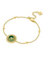 Cerruti 1881 ARABESQUE ladies bracelet gold , Green with crystal
