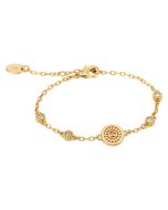 DICI Milano Splined bracelet for women steel gold with crystal