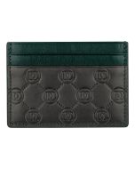 DICI Milano leather card holder for men 4cc black , Green