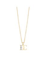 DICI Milano ladies logo necklace steel gold with crystal
