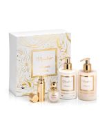 طقم عطر اناندا من ميكاليف مع بخاخ للسفر و شاور جل ومعطر للجسم