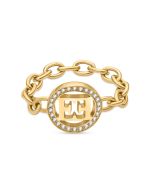 Escada Isabella Gold Ladies Ring With Crystal Size 52